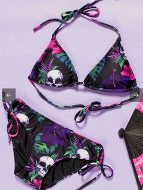 Sourpuss Skull Bikini